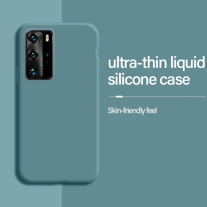 Ультратонкий симпатичный жидкий силиконовый чехол для телефона Huawei P40 P30 P20 P10 Lite