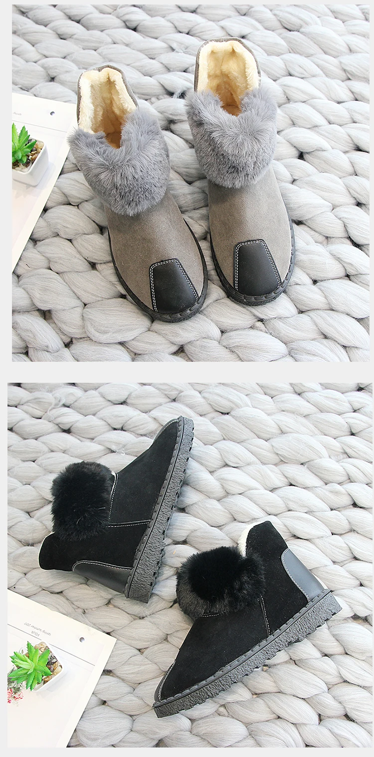 LazySeal botas mujer invierno/ г. Зимние женские ботинки женские теплые фетровые ботильоны на меху с плюшевой подкладкой на платформе Botas Mujer