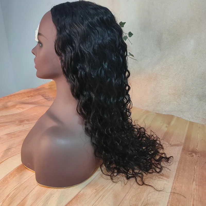 

U Part Wig Human Hair Wigs Water Wave Wig Brazilian Remy 150 Density Middle Part Glueless Wig Pre Plucked For Women Natural Look