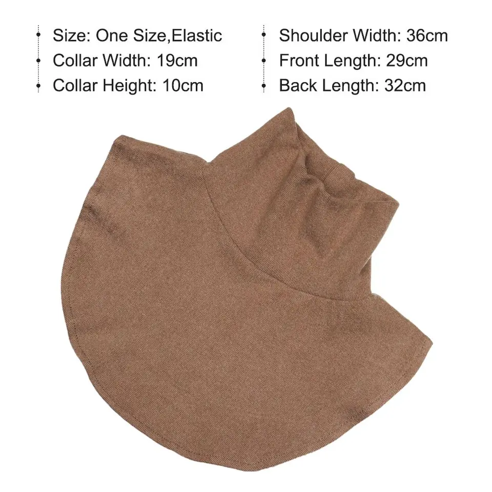Cuellos Falsos Mujer HUIFACAI Bufanda De Cuello Falso De Punto De Invierno Para Mujer, Cuello Alto De Punto, Bufanda Desmontable Cálida A Prueba De Viento, Beige Cuello Bufanda Mujer Pelo