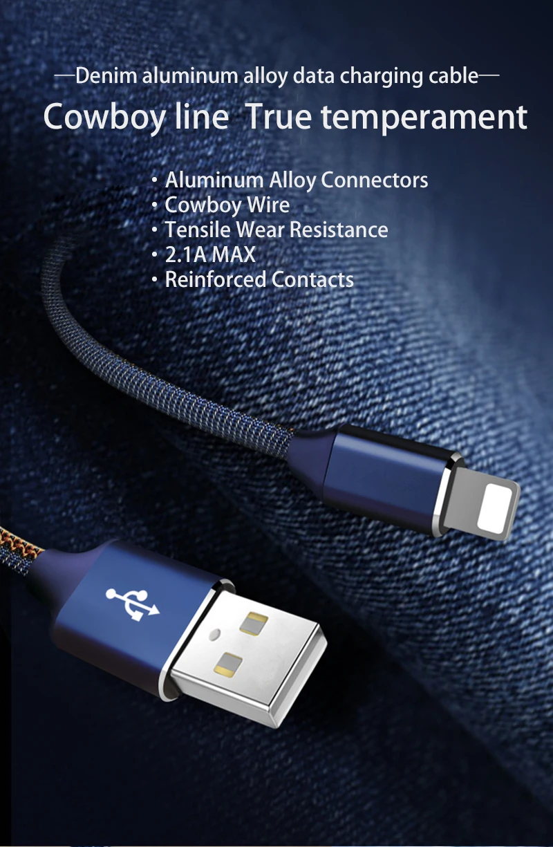 Быстрая зарядка USB кабель для IOS TYPE C Android микро мобильный телефон джинсовая Дата линия кабель для Iphone samsung XIaomi Oppo huawei