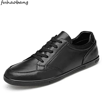 

Brand Designer Mens Casual Shoes outdoor Breathable Fashion black Sneakers Men genuine Leather Shoes loafers male tenis krasovki