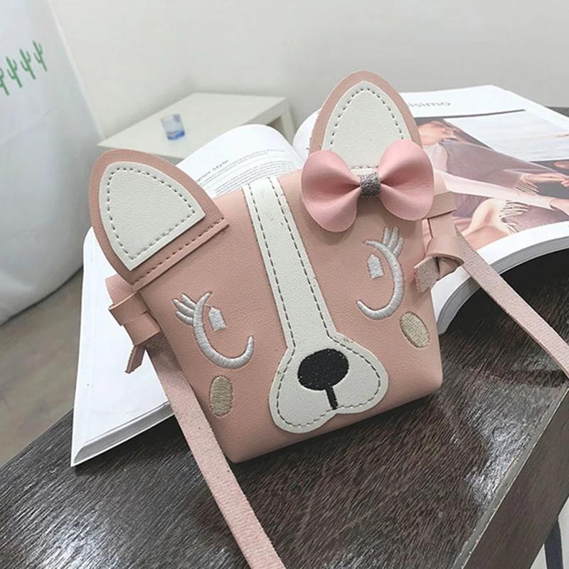 3D Мини Милая собачка животное бант дети Кроссбоди Сумка повседневная