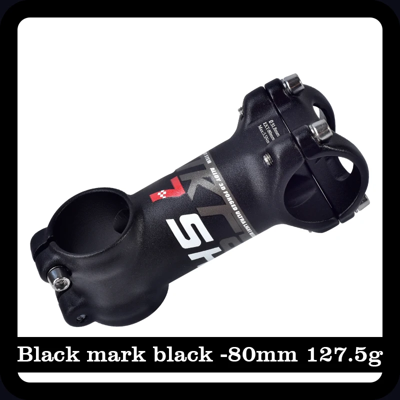 Black Red 80mm Велосипедный стержень 45 55 65 70 80 90 100 110 мм высокопрочный 7 градусов велосипед 31,8 мм руль для XC AM MTB Горный Дорожный велосипед - Цвет: Black Red 80mm