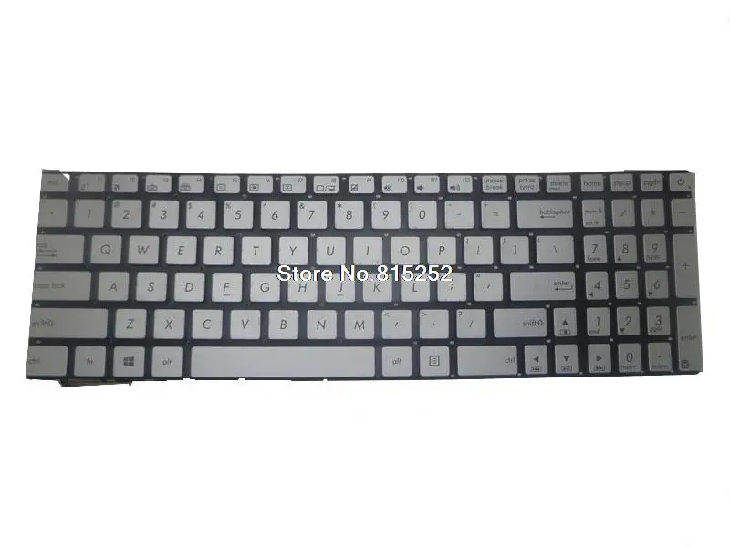 

Клавиатура для ноутбука ASUS N751JK N751JX R751JK R751JX с подсветкой США, серебристая