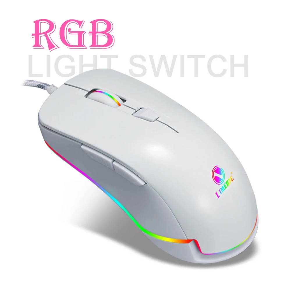 

Wired Gaming Mouse Rechargeable Gaming Mouse Silent Ergonomic 7 Keys RGB Backlit Adjust DPI mouse for Laptop Computer Pro Gamer