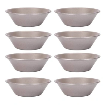 

8Pcs Non-Stick Tart Mold Carbon Steel Mini Tart Pans Cupcake Reusable Egg Tart Tartlet Baking Mold Muffin Cup