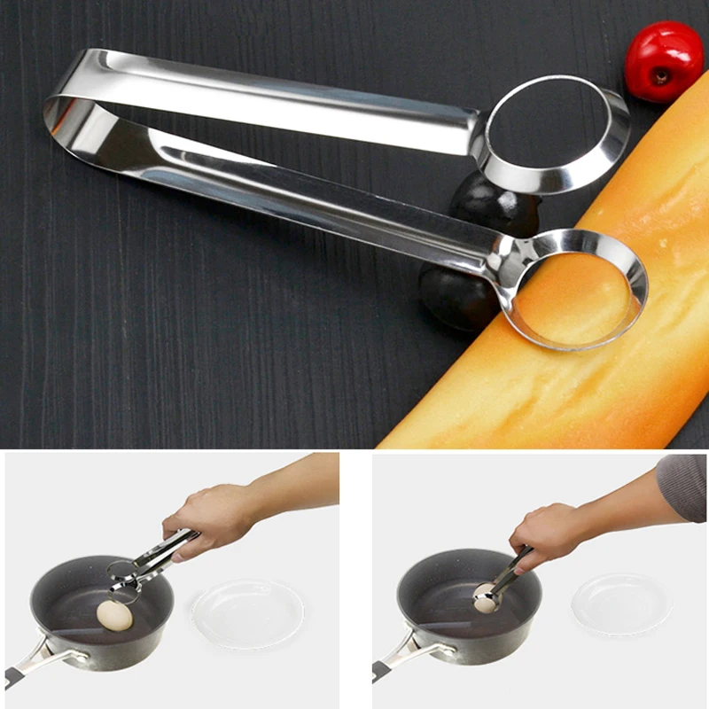 

Manual Egg Holder Clip Stainless Steel Egg Tongs Non-Slip Egg Tools Kitchen Gadgets Cooking Tool Anti-scald Boiled Eggs Tong