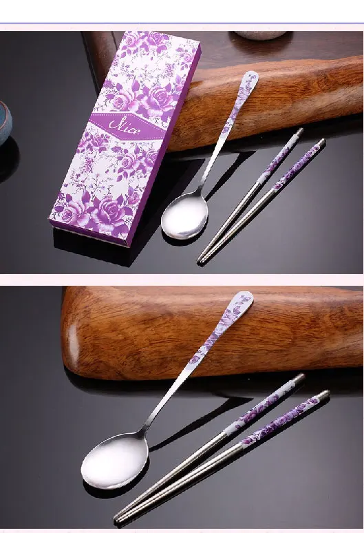 便携餐具套装_中国风青花瓷便携餐具套装年年有鱼勺子筷子套装结婚回礼盒---阿里巴巴_12