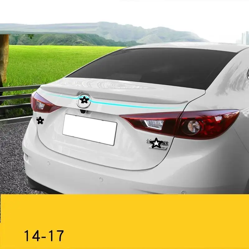 Декоративные наружные автомобильные модифицированные молдинги Automovil модернизированные аксессуары части Спойлеры крыльев 14 15 16 17 для Mazda Axela - Цвет: MODEL A