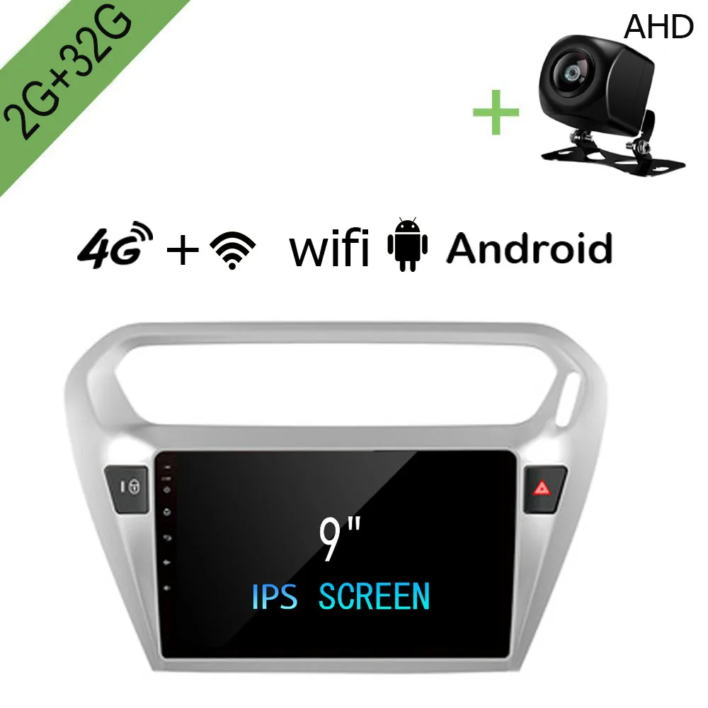 

Android Car Dvd Gps Multimedia Player For Peugeot 301/Citroen Elysee 2G+32G 9" Radio GPS Navigation