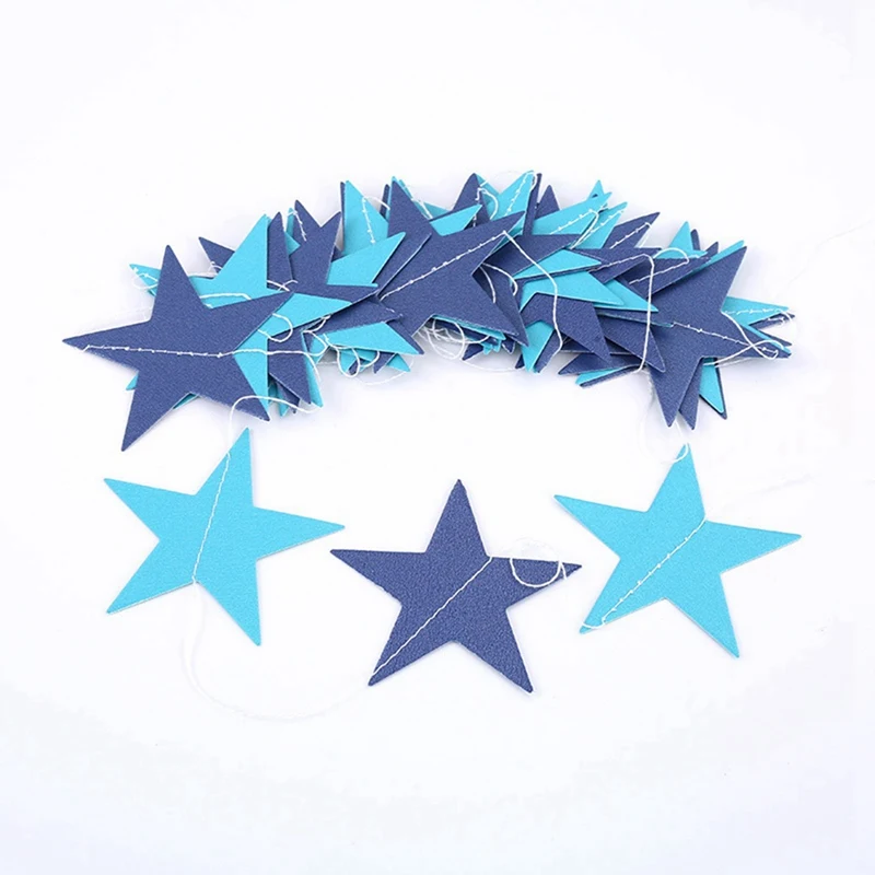 4M Бумажная гирлянда в форме звезды, струнные баннеры для девочек, Висячие бумажные баннеры для дня рождения, свадьбы, вечеринки, украшения для дома