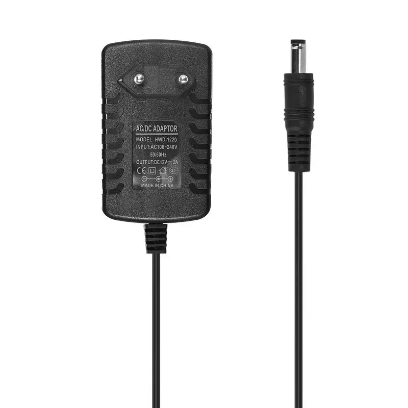 

100pcs AC 100-240V Converter Adapter DC12V 2A Wall Power Supply EU Euro Plug For 5050 5730 5630 3528 LED Rigid Strip Light