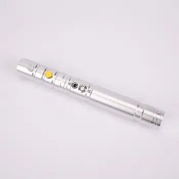 

TXQsaber Practice Lightsaber, RGB Dueling Blade Metal Handle, Flash on Clash with Sound, Blaster, Volume Adjustment -TS007silver