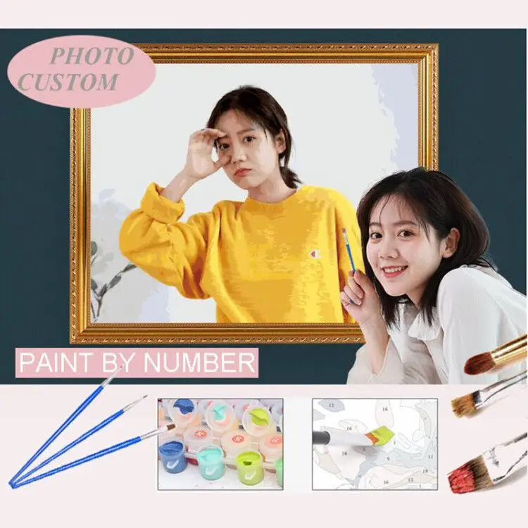 

Personality Photo Customized DIY Painting By Numbers Picture Drawing Coloring by Numbers Acrylic chilren adult DIY frame