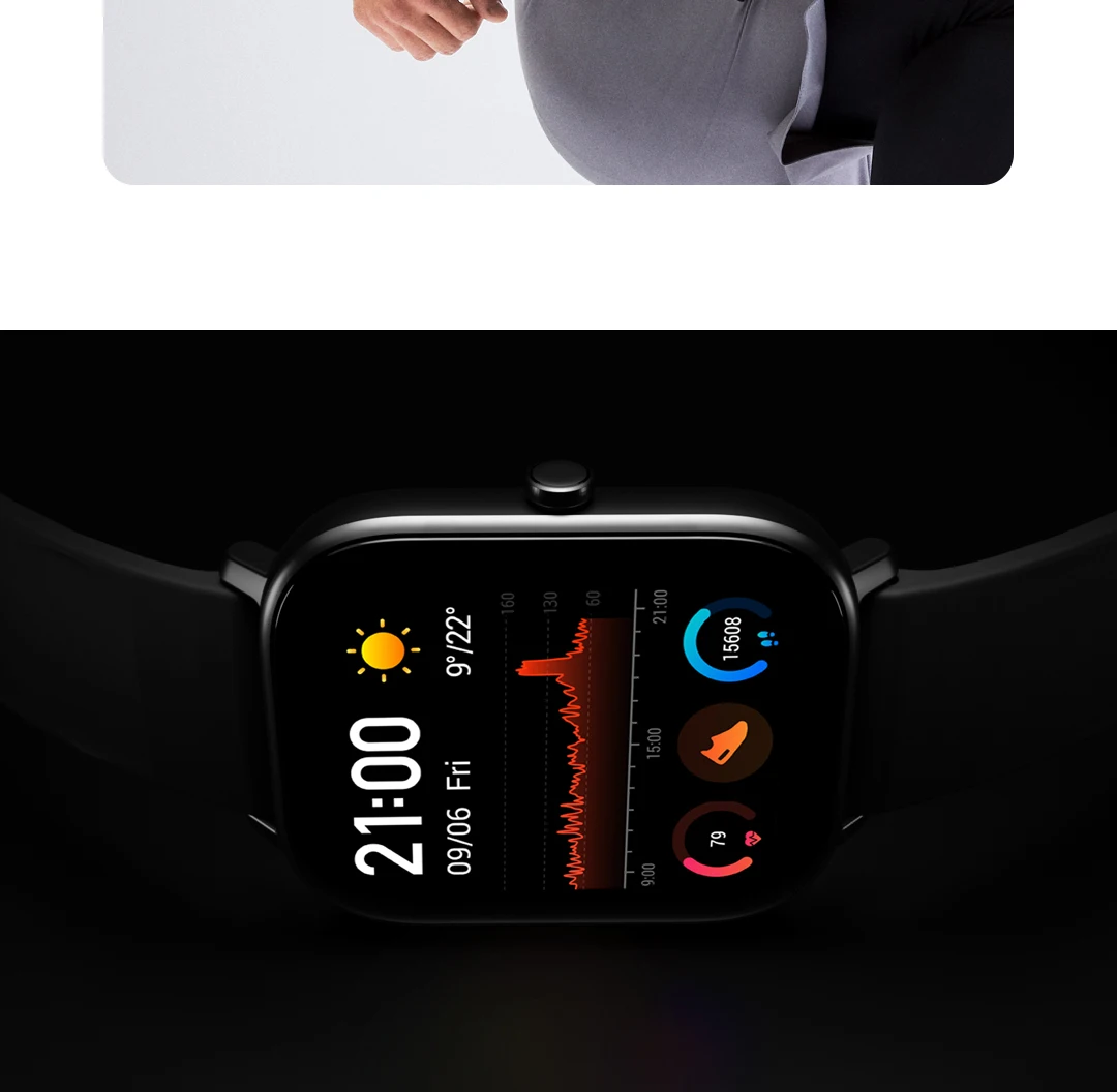 Version mondiale nouvelle Amazfit GTS montre intelligente 5ATM étanche natation Smartwatch 14 jours batterie contrôle de la musique pour Xiaomi IOS téléphone