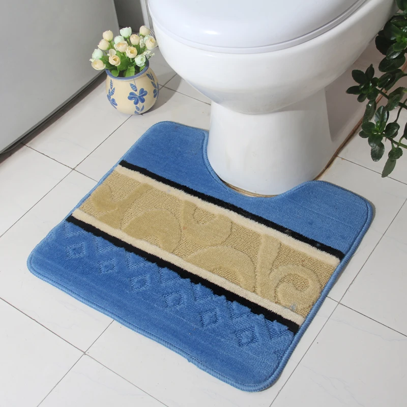 Online Alfombras y alfombras de 39*49cm alfombra de baño alfombra de cocina rayada alfombra de puerta alfombra de baño almohadilla envío gratis