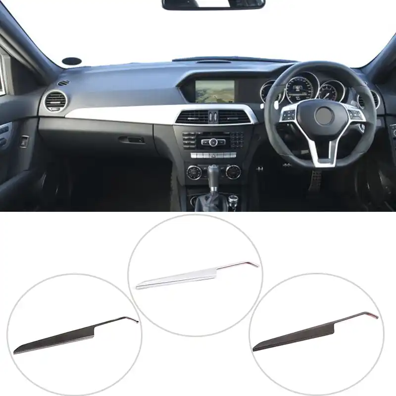 Right Hand Drive For Mercedes Benz C Class W4 10 13 Carbon Fiber Abs Car Center Console Protection Panel Cover Trim Interior Mouldings Aliexpress