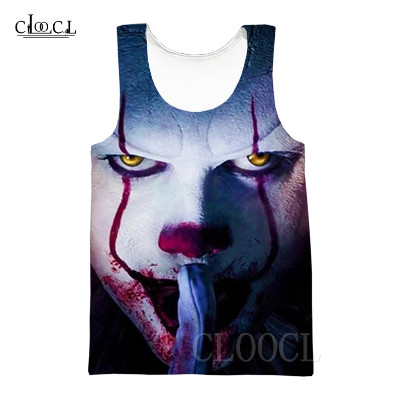 Tank Tops 2 It Chapter Two Clown 3D майка с принтом для мужчин и женщин, летняя уличная одежда, жилет с клоуном, рубашка без рукавов, модные топы на бретелях, Мужской пуловер - Цвет: Tank Tops 2