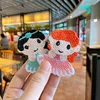 Korean Cute Colorful Wool Knitted Cartoon Princess BB Clip Children's Hair Accessories Fashion Sweet Girl Hairpins Headwear ► Photo 2/6