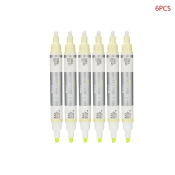 

6pcs Double Head Erasable Highlighter Pen Marker Liquid Chalk Fluorescent Pencil Q6PA