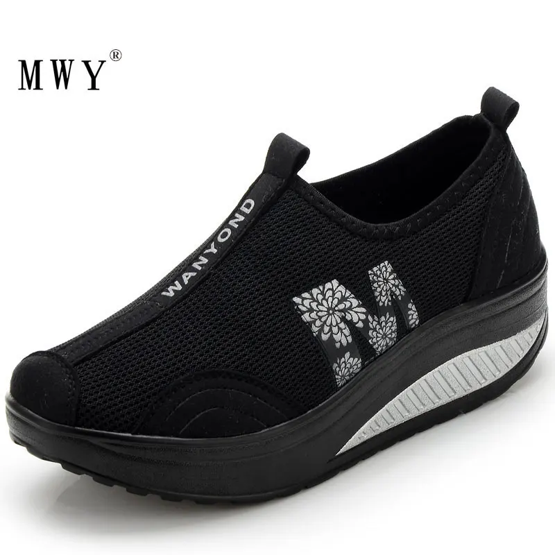 

MWY Running Shoes Women Height Increasing Walking Jogging Shoes Comfortable Platform Sneakers Sport Shoes Women Deportivas Mujer