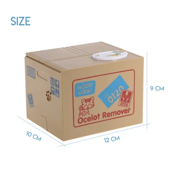 

New Adorable Money Box Cat Stealing Piggy Bank Cat Eat Creative Coin Bank Safe Box Safes Saving Money Gifts for Kids Super Cute