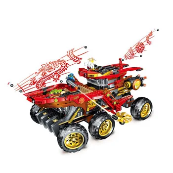 

New 858pcs Ninja Land Bounty Truck Model Building Blocks Compatible 70677 Ninjagoes Kids Toy Bricks Gifts for children