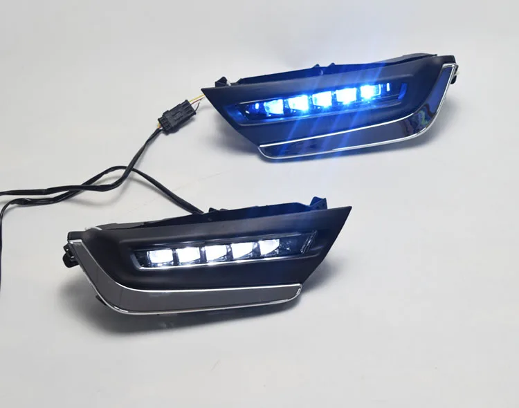 YUANEN для Honda CRV CR-V светодиодный DRL для вождения дневного света противотуманная фара с желтым поворотным сигналом стиль реле