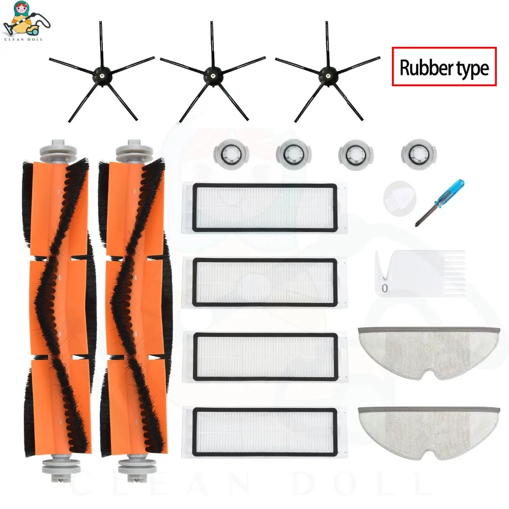 9-Pack основной щетки HEPA фильтр боковые щетки для xiaomi Roborock s50 аксессуары S51 S55 S5 E25 xiaomi S50 вакуума запасных частей