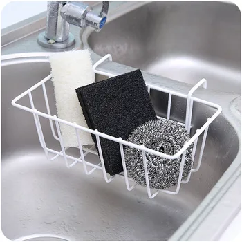 

Home Sink Iron Drain Storage Basket Kitchen Clearance Pool Cleaning Shelf 20.3*10cm 1 Layer Storage Rack Iron