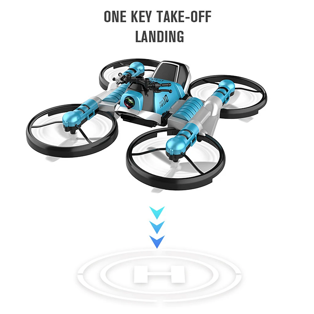 CYSINCOS RC мотоцикл 2 в 1 складной вертолет камера 0.3MP держать RC Квадрокоптер мотоцикл 2 в 1 Дрон