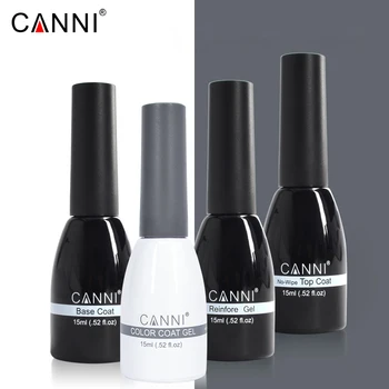 

CANNI 15ml LED Nail Gel Varnish New Hottest Color Glitter Sequins Nail Art Paint Gel Lacquer Soak off Organic UV Nail Gel Polish