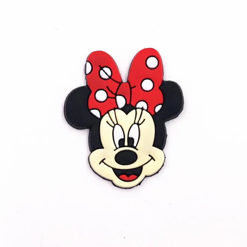 

1PCS High Quality Minnie PVC Soft Cartoon Brooch New Design Daisy Animal Icon Badge Bow Pin Decoration On Bag T-shirt Cap Scarf