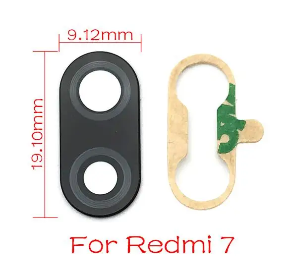 Redmi 7 2 шт./партия, задняя камера стеклянная линза с клеем для Xiao mi Red mi 7 7A S2 5A 6A Note 6 7 K20 Pro для Xiaomi mi 9T Замена - Цвет: Redmi 7