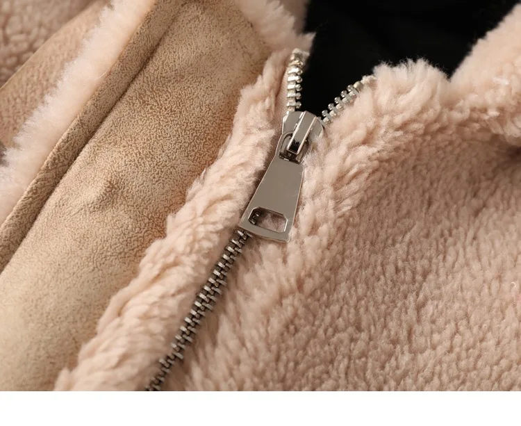 New Winter Sheep Fur Long Jacket Women Solid Teddy Fluffy Leather Coat High Quality Designer Moto Outerwear Thickening Overcoat