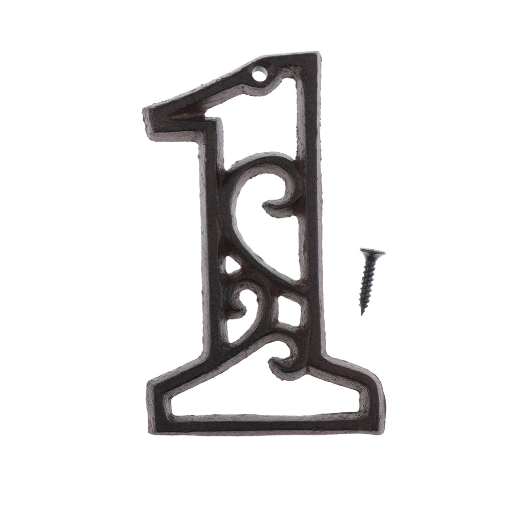 Metal Wrought Iron  Number 0-9, Door House Numbers, Street Address Plaques Numbers for Residence and Mailbox