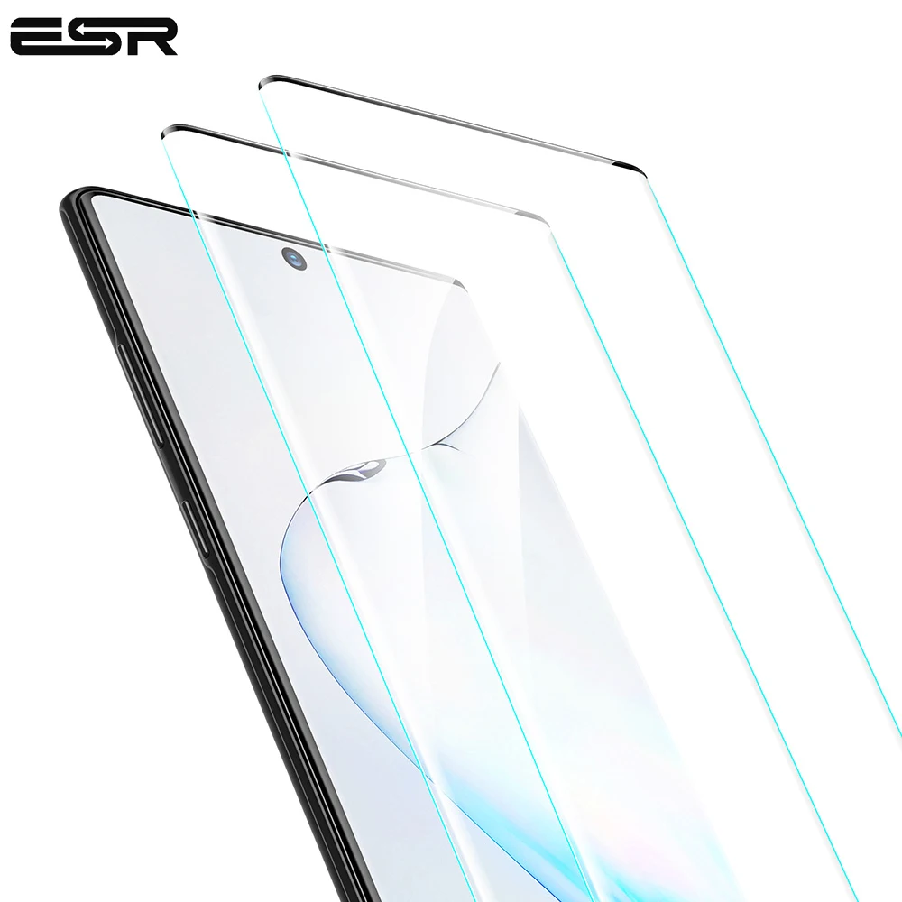 2 шт./лот ESR Защита экрана для samsung Galaxy Note 10 закаленное стекло полное покрытие Защитная пленка для samsung Note 10 Plus 5G