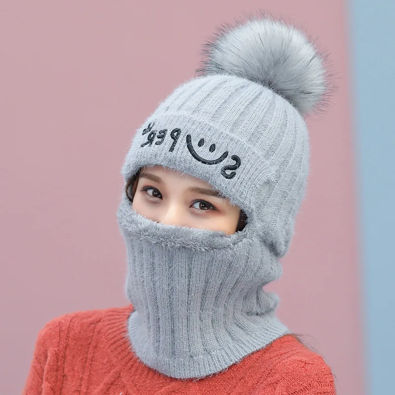 Зимние шапки для женщин, вязаные шапки Skullies, шапка, ветрозащитная теплая шапка, шапки на осень и зиму, шапки с помпонами для мужчин
