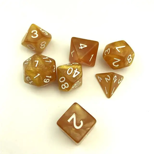 Игральные кости, 7 шт., D4-D20, многофункциональные игральные кости, двухцветные, магические кости, набор для игрушек - Цвет: 06