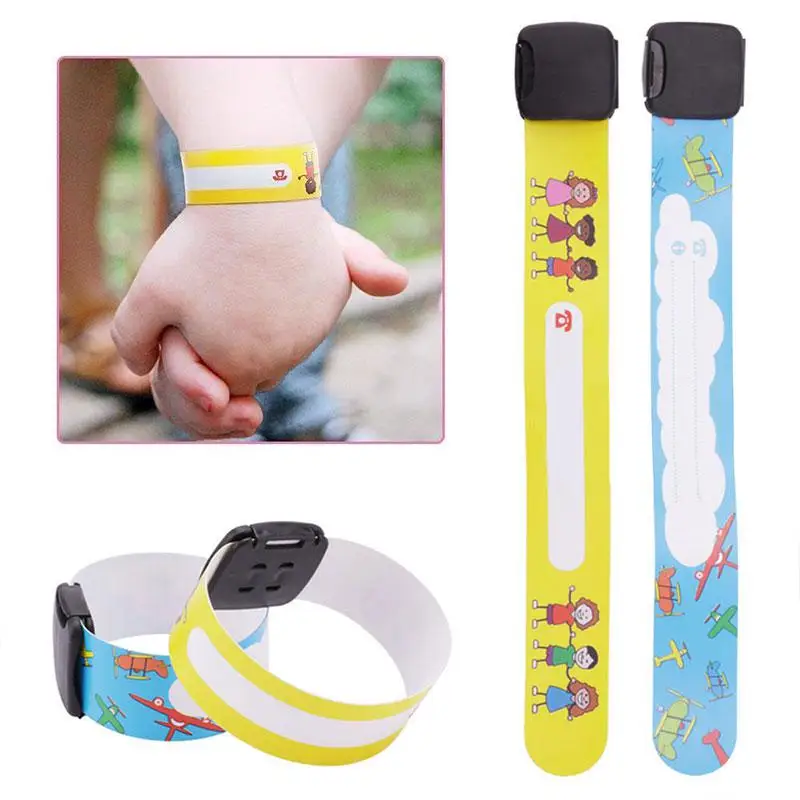 Многоразовые регулируемые безопасные браслеты для детей для путешествий, активного отдыха на открытом воздухе, водонепроницаемые