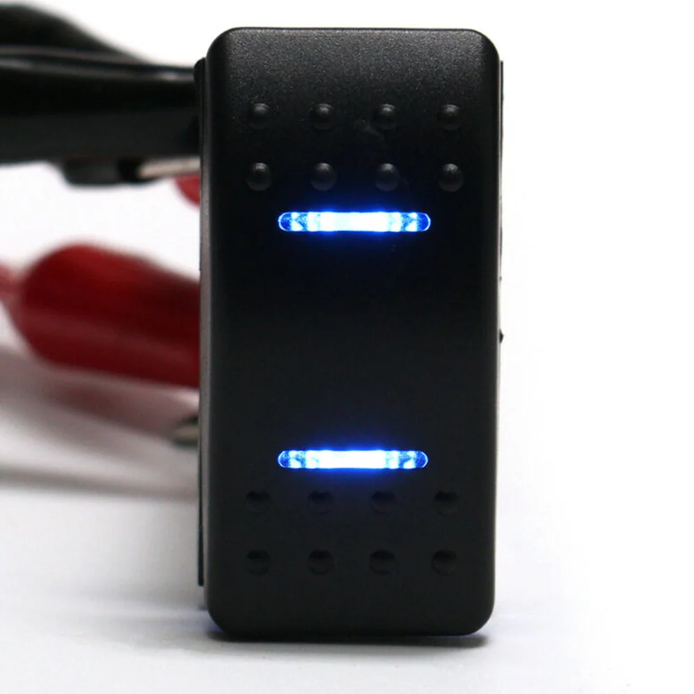

12V 24V Rocker Switch Lights Car Truck Marine Universal 7 Pin DPDT On Off 2 LED Switches Relays Accessory