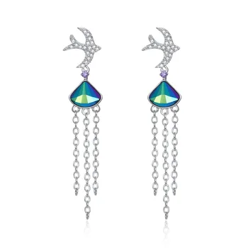 

TE301 Fashion 925 Sterling Silver earring lovely For Women Engagement Wedding Jewelry