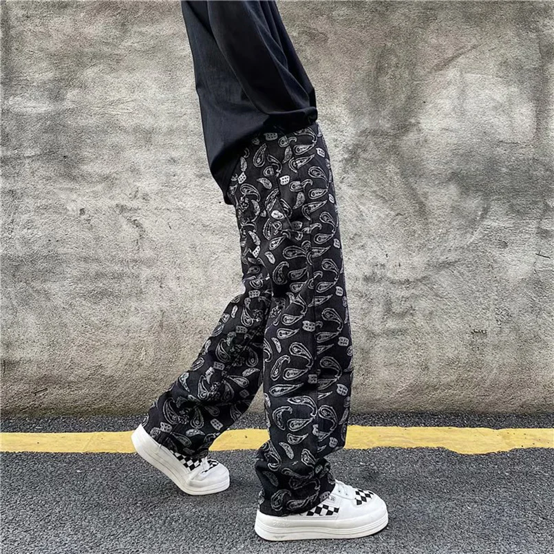 Bandana Jeans Men Embroidery Spring 