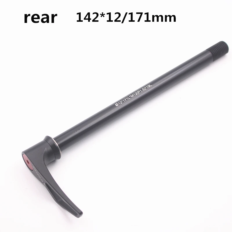 rear 142X12-171MM Велосипедный спорт баррель вала Quick Release рычаг дорога горный велосипед Передняя, Задняя Ступица баррель вала регулируемая ручка 100/142/148*12 - Цвет: rear 142X12-171MM