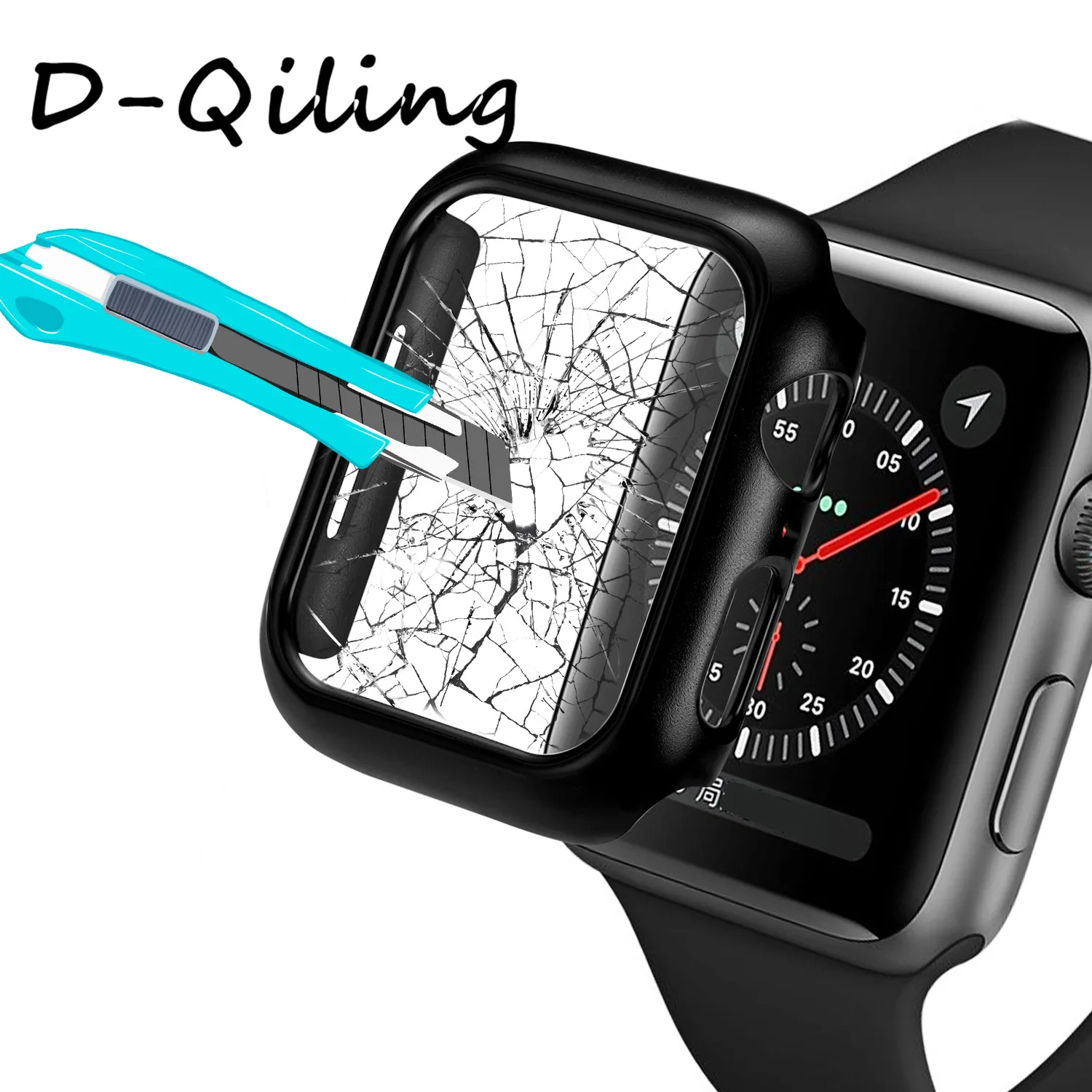 ПЭТ экрана Защитная пленка чехол для Apple Watch 4 5 полос 44 мм 40 мм корпус из поликарбоната рамка чехол Крышка для наручных часов iwatch, Series4 5 бампер протектор