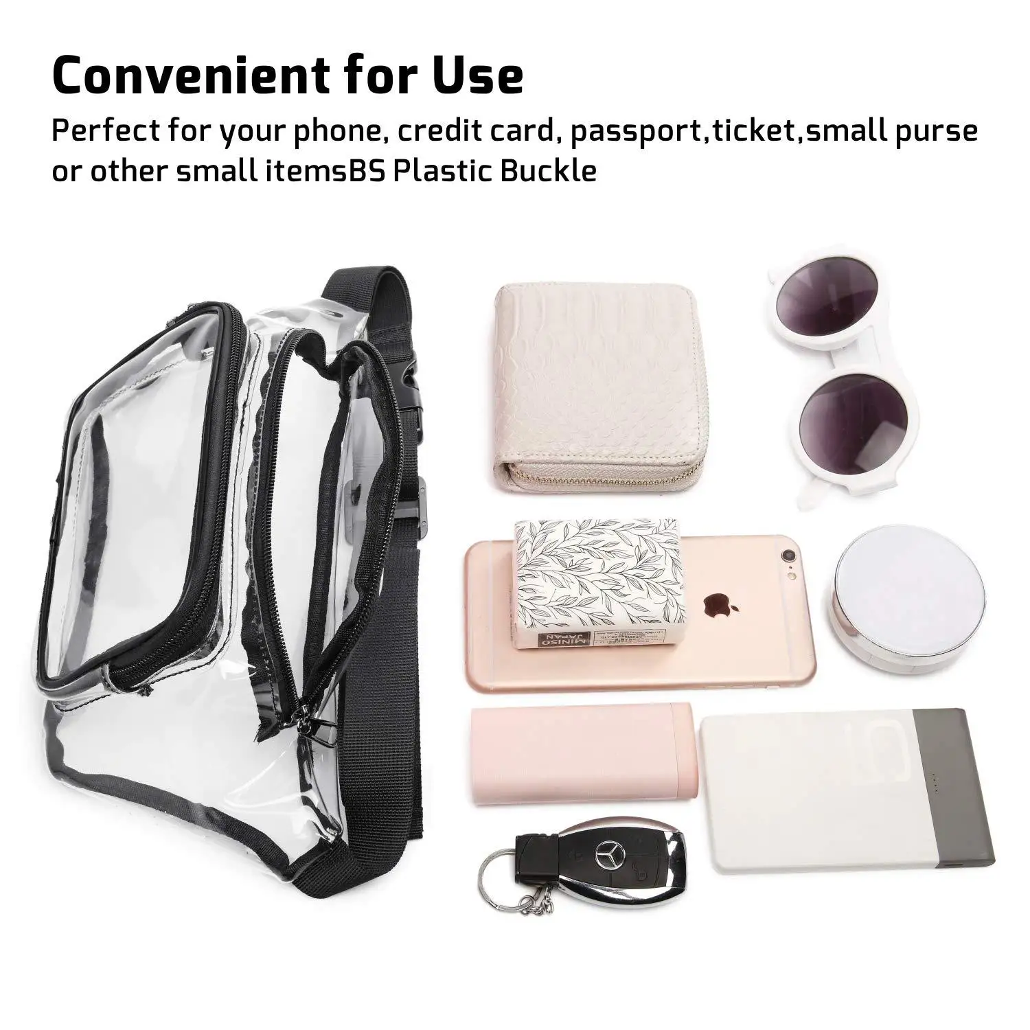 

2019 New Unisex Men Women Simple Transparent Waist Bags Fashion PVC Transparent Fanny Pack Women Waist Bags