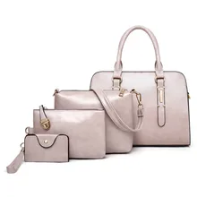 Модная женская сумка, модный простой стиль, из четырех частей, однотонные кожаные сумки на плечо, женская сумка, комплект Torebki Damskie# Zer