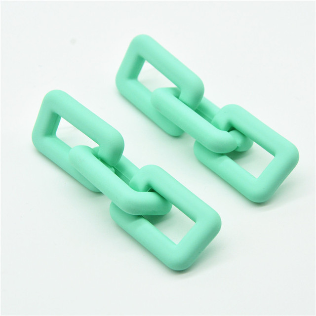 Simple Solid color Acrylic Chain Drop Earrings For Woman Fashion Korean exaggeration Big earrings Gift Jewelry  2022