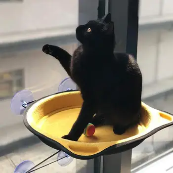 

Cat Hanging Beds Kitten Window Mount Seat Hammock Easy to install Softness and safety Comfortable Pet Sofa Cushion 37x37cm